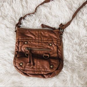 Brown cross body purse